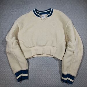 BDG Cream and Navy Varsity Jacket